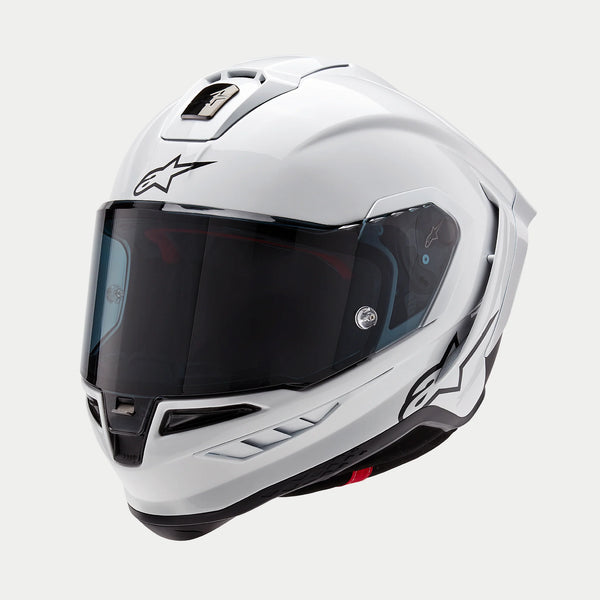 Alpinestars Supertech R10 Solid Helmet White Glossy/Black Matte