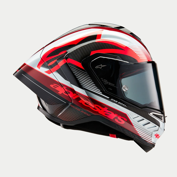 Alpinestars Supertech R10 Team Helmet - Black/Carbon Red/White