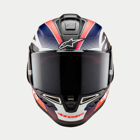 Alpinestars Supertech R10 Team Helmet - Black/Carbon Red Fluo/Blue Matte | 7aftermarket India