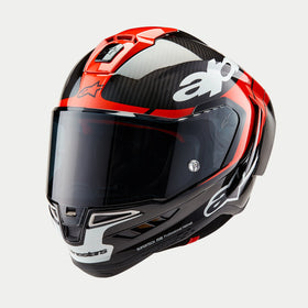 Alpinestars Supertech R10 Element Helmet - Black/Carbon Bright Red/White Glossy | 7aftermarket India