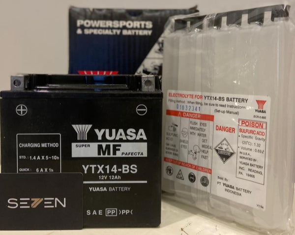 Baterie moto Yuasa AGM 12V 12Ah (YTX14H-BS Baterie moto Yuasa AGM 12V 12Ah (YTX14H-BS