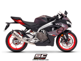 SC Project SC1-S Titanium 2-1 Stainless Steel Full Exhaust System for Aprilia RS 457 2024+ | 7aftermarket SC Project India