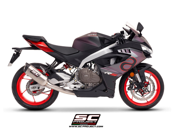 SC Project SC1-S Titanium 2-1 Stainless Steel Full Exhaust System for  Aprilia RS 457 2024+