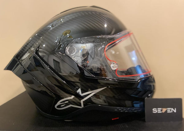 Alpinestars Supertech R10 Solid Helmet Black Carbon Matte Glossy