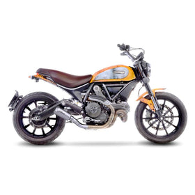 LeoVince LV-10 Stainless Steel Slip-On Exhaust for Ducati Scrambler 800 Cafe Racer / Classic / Full Throttle / Icon (2017 - 2020) | 7aftermarket India