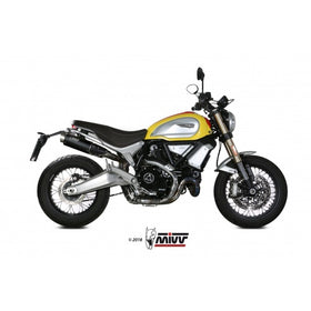 MIVV GP pro Black Dual Slip-on Exhaust For Ducati Scrambler 1100 2018> | 7aftermarket India