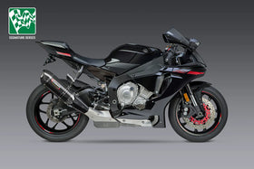 Yoshimura Alpha Stainless Slip-On Exhaust, W/ Carbon Fiber Muffler For Yamaha YZF-R1/M/S (2015-23) | 7aftermarket India