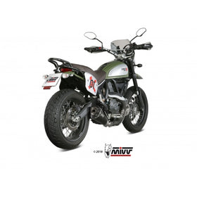 MIVV Delta Race Black Slip on Exhaust For Ducati Scrambler 800 2015> | 7aftermarket India