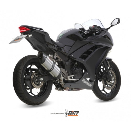 MIVV Suono Stainless Steel Slip-On Exhaust for Kawasaki Ninja 300