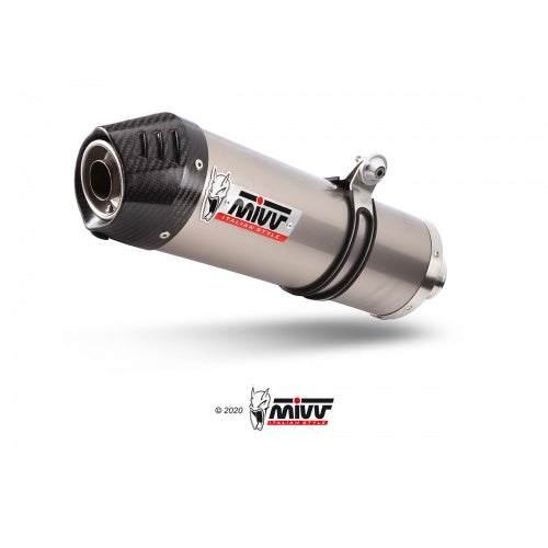 MIVV Titanium with carbon cap Oval Slip-On Exhaust for BENELLI TRK