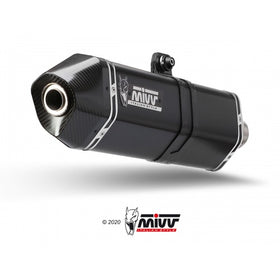 MIVV Speed Edge Black Slip-on Exhaust for BENELLI TRK 502X 2018> | 7aftermarket India