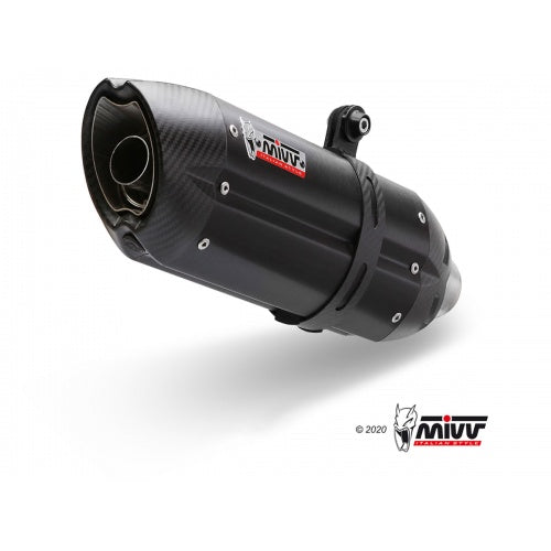 MIVV Suono Black Slip-On Exhaust for Kawasaki Ninja 300 2013