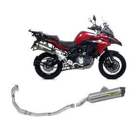 Arrow Race-Tech Aluminum Silencer With Carbon End Cap For Benelli TRK 502 X (2018-2020) | 7aftermarket India