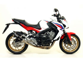 Arrow Thunder Aluminum Dark with Carby End Cap Approved For Honda CBR 650 F (2014+) | 7aftermarket India