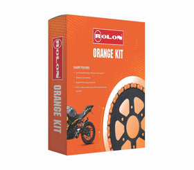 Rolon Orange Chain Sprocket Kit for KTM Duke 200 | 7aftermarket India