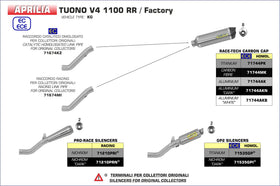 Arrow Racing Exhaust Mid Steel Pipe for Aprilia TUONO V4 1100 (2016-19) | 7aftermarket India
