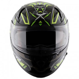 Axor Apex Tiki (Black-Neon-Yellow) Gloss Helmet | 7AfterMarket India