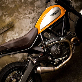 Racefit Exhaust For Ducati Scrambler 800 2014 - 'Urban' Growler | 7aftermarket India