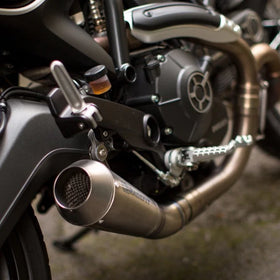 Racefit Exhaust For Ducati Scrambler 800 2014 - 'Urban' Growler | 7aftermarket India