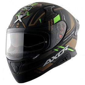 Axor Apex Tiki Dull Black Gold Helmet | 7AfterMarket India