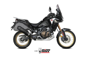 MIVV Speed Edge Black Slip-On Exhaust for Honda CRF 1100 L AFRICA TWIN 2020> | 7aftermarket India