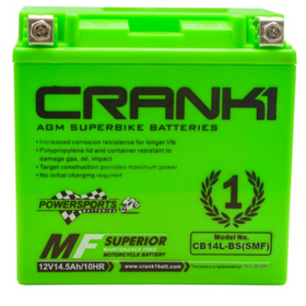 Crank1 Battery for Harley-Davidson Iron 883 - CB14L-BS (SMF) | 7aftermarket India