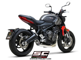 SC Project CR-T Carbon Fiber with Full 3-1 Stainless Steel Exhaust System for Triumph Trident 660 (2021-2022)