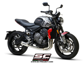 SC Project S1 Titanium with Full 3-1 Stainless Steel Exhaust System for Triumph Trident 660 (2021-2022) | 7aftermarket India