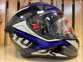 Studds Thunder D4 Decor Full Face Helmet - Blue White | 7aftermarket India