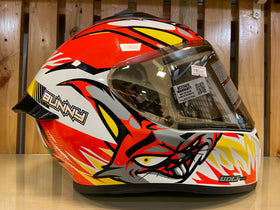 Vega Bolt Bunny White Orange Helmet | 7aftermarket India