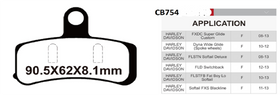 Crank1 Sintered Front Brake Pads for Harley Davidson Super Glide Customs (CB754)
