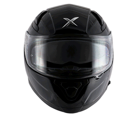 Axor Apex Solid Gloss Black Helmet | 7aftermarket India