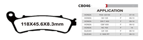 Crank1 Sintered Front Brake Pads for Harley Davidson Sportster XL Custom 1200 (CB046)