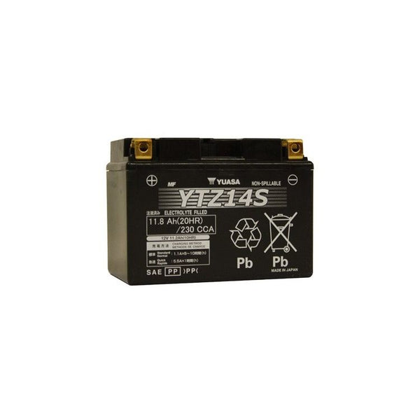 Yuasa YTX14-BS AGM Battery - Cycle Gear