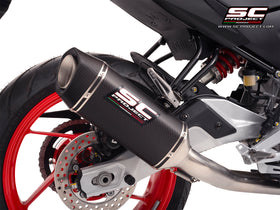 SC Project SC1-S Carbon 2-1 Stainless Steel Full Exhaust System for Aprilia RS 457 2024+
