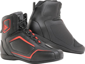 Dainese Raptors Air Shoes - Black/Black/Fluro Red | 7aftermarket India 
