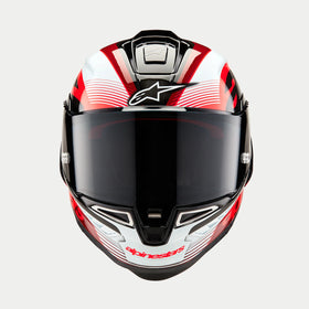 Alpinestars Supertech R10 Team Helmet - Black/Carbon Red/White Glossy | 7aftermarket India 