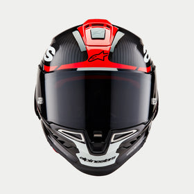 Alpinestars Supertech R10 Element Helmet - Black/Carbon Bright Red/White Glossy | 7aftermarket India 