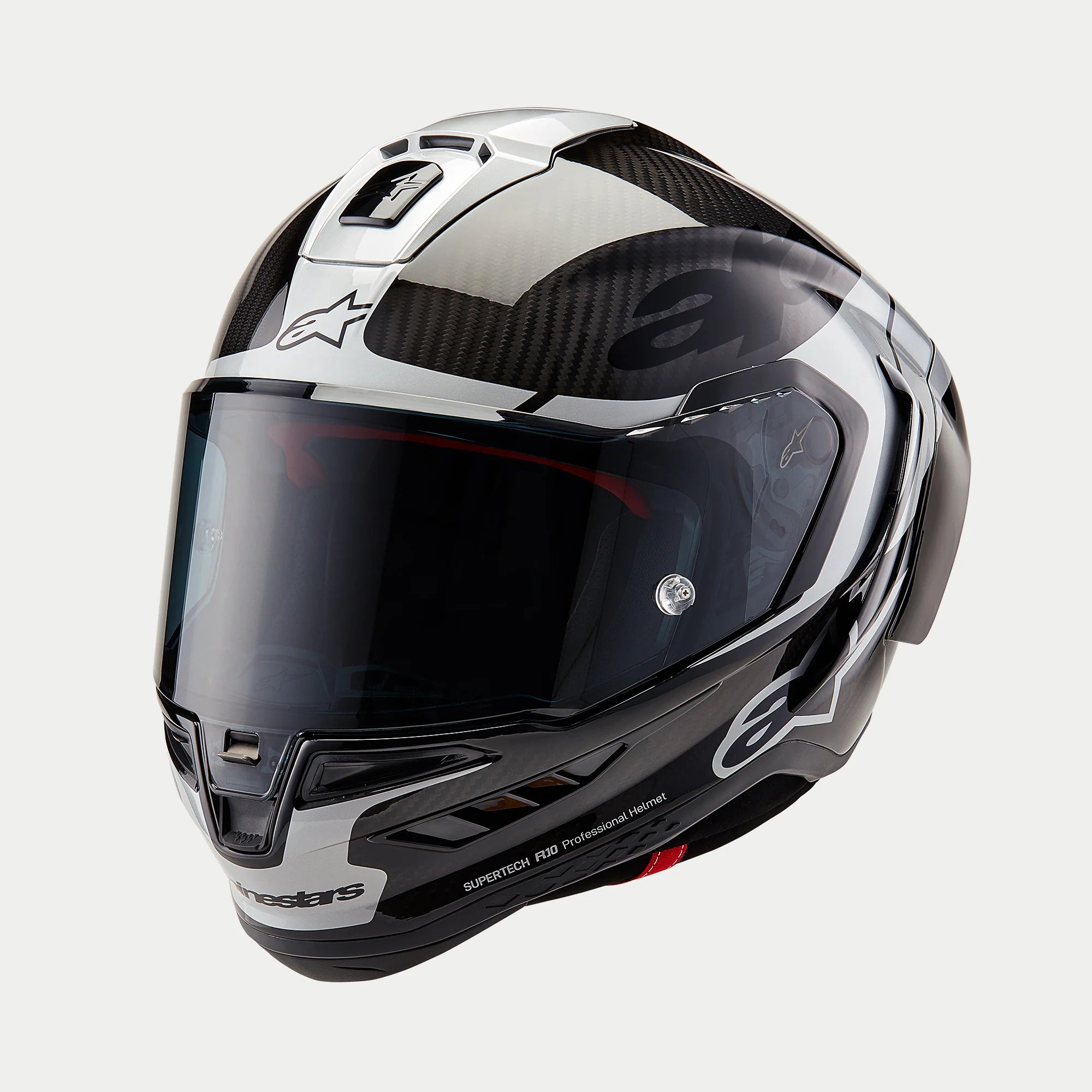 Alpinestars Supertech R10 Element Helmet Black/Carbon Silver/Black Glossy 7aftermarket India