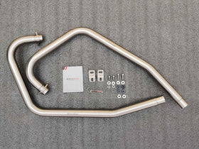 PoweRage Performance Headers for Royal Enfield Interceptor 650 (Brushed Steel)  | 7aftermarket India 