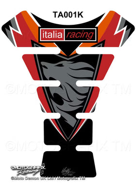 Motografix 3D Gel Tank Pad Protector For Aprilia RSV 1000 MILLE RSV4 R Black | 7aftermarket India 