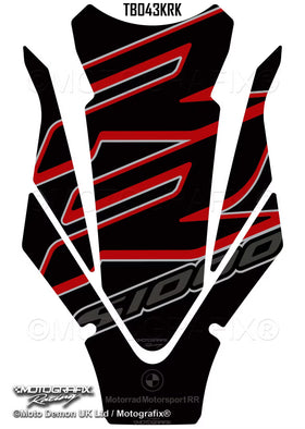 Motografix 3D Gel Tank Pad Protector For BMW S1000RR 2019-2021 Black And Red  | 7aftermarket India 