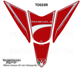 Motografix 3D Gel Tank Pad Protector For Ducati Panigale 1299 S/R/FE 959 2015-2019 Red| 7aftermarket India 