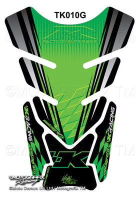 Motografix 3D Gel Tank Pad Protector For Kawasaki ZX6R / ZX10R Green | 7aftermarket India 