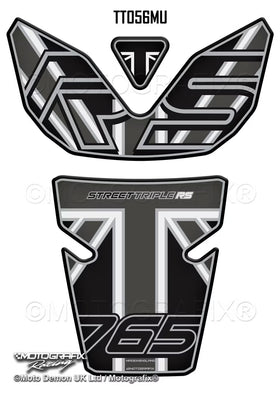 Motografix 3D Gel Tank Pad Protector For Triumph 765 RS Street Triple 2023-2025 | 7aftermarket India 