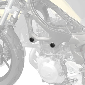 Pyramid Frame End Caps Matte Black for BMW F750 GS 2018> Current | 7aftermarket India 