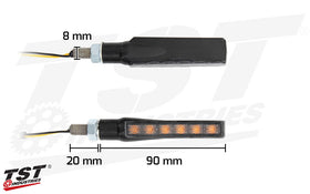 TST BL6 Universal Sequential LED Pod Turn Signals | 7aftermarket India 