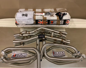 Black Widow 4-2 De-Cat Performance Exhaust Downpipes For Suzuki Hayabusa (2022-2023) | 7aftermarket India