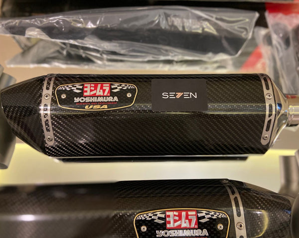 Yoshimura Race R-77 Dual Stainless Slip-On Exhaust, With Carbon ...