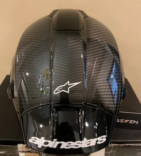 Alpinestars Supertech R10 Solid Helmet - Black Carbon Matte & Glossy | 7aftermarket India 